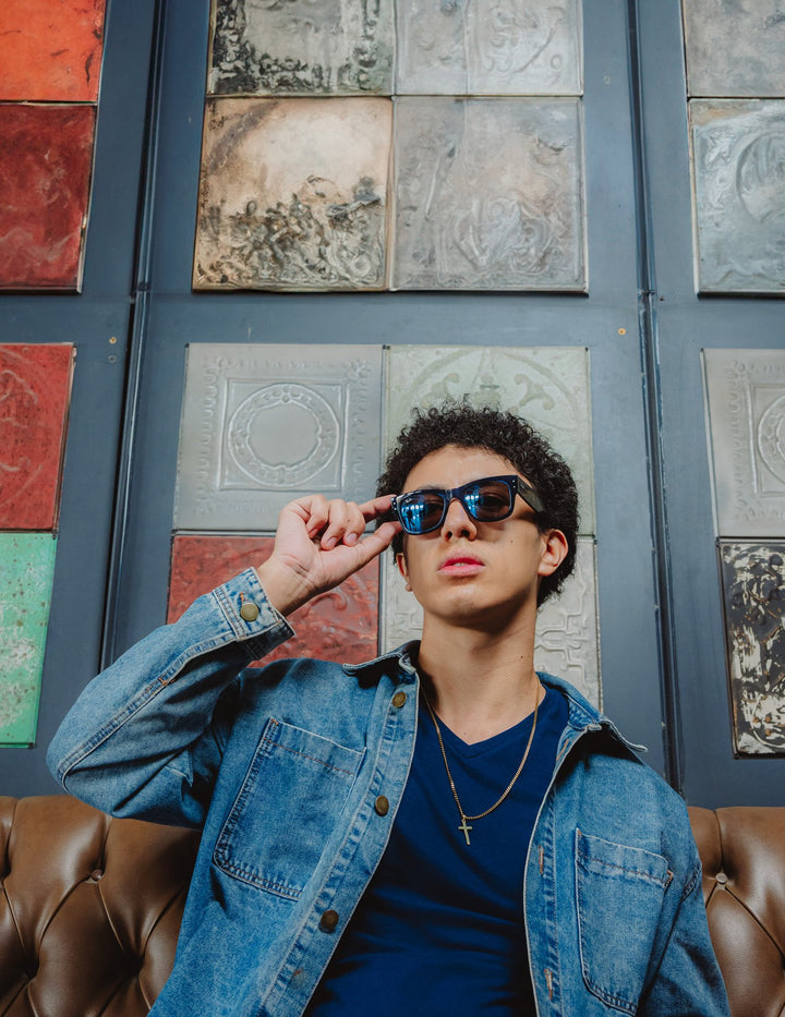 Foto real Reval - RAY BAN MEGA WAYFARER RB0840S - Mega wayfarer azul espejo RB0840S - 026A5763.jpg