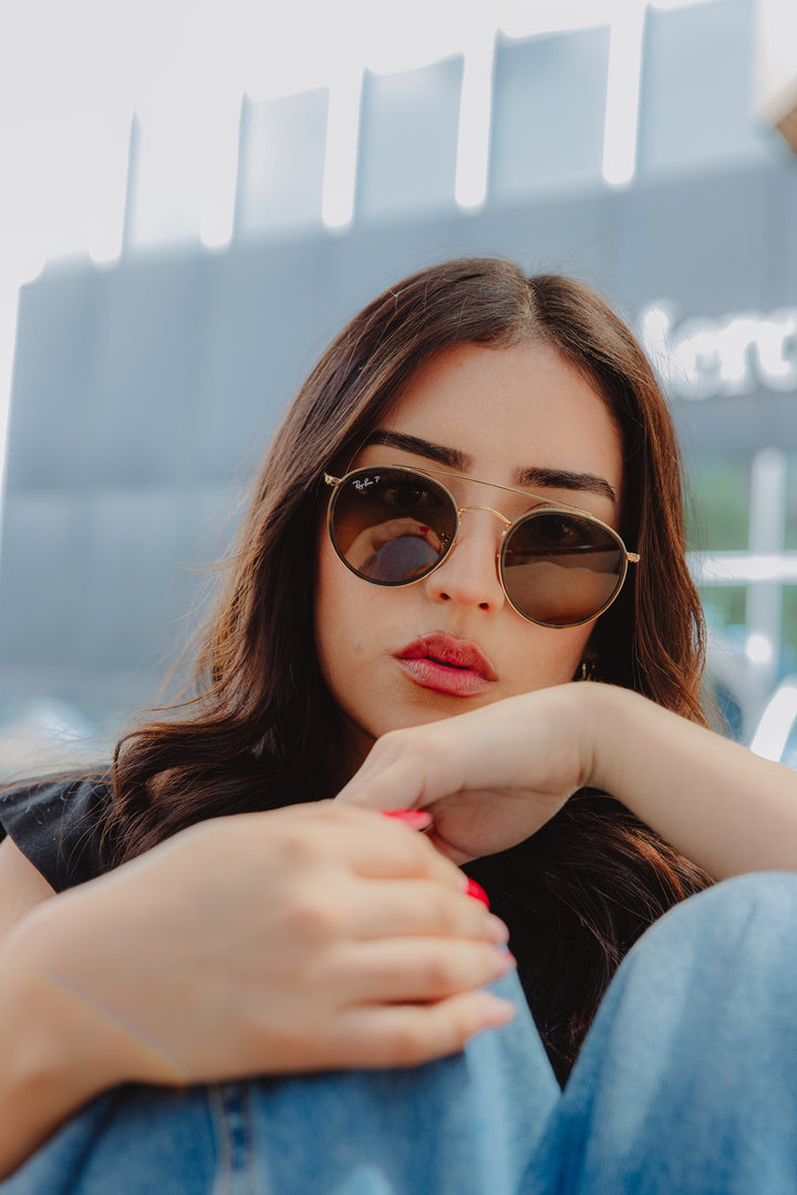 Foto real Reval - RAY BAN ROUND DOUBLE BRIDGE  POLARIZADO RB3647N - rb3647n Round double bridge cafe polarizado - 026A6021.jpg