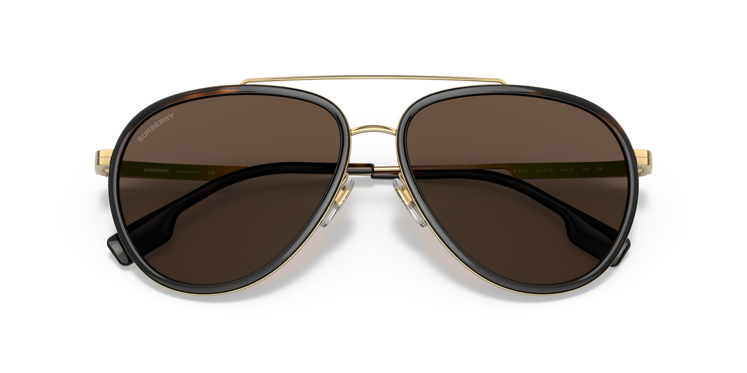 Burberry BE3125 101773 Dorado / Marrón oscuro vista 6