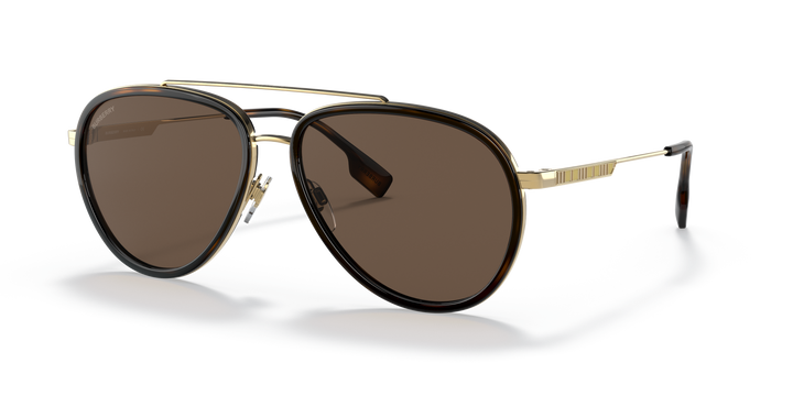 Burberry BE3125 101773 Dorado / Marrón oscuro vista 2