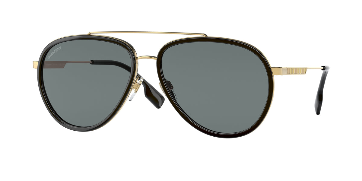 BURBERRY Oliver BE3125 · 59mm / Dorado / Gris oscuro polarizado