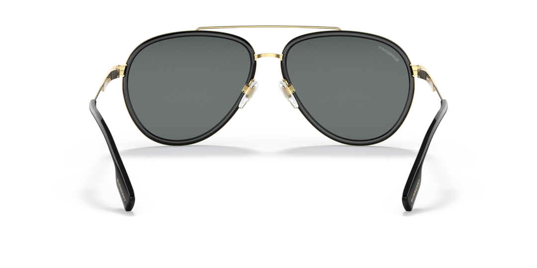 Burberry BE3125 101781 Dorado / Gris oscuro polarizado vista 4