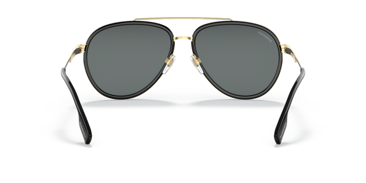 Burberry BE3125 101781 Dorado / Gris oscuro polarizado vista 4