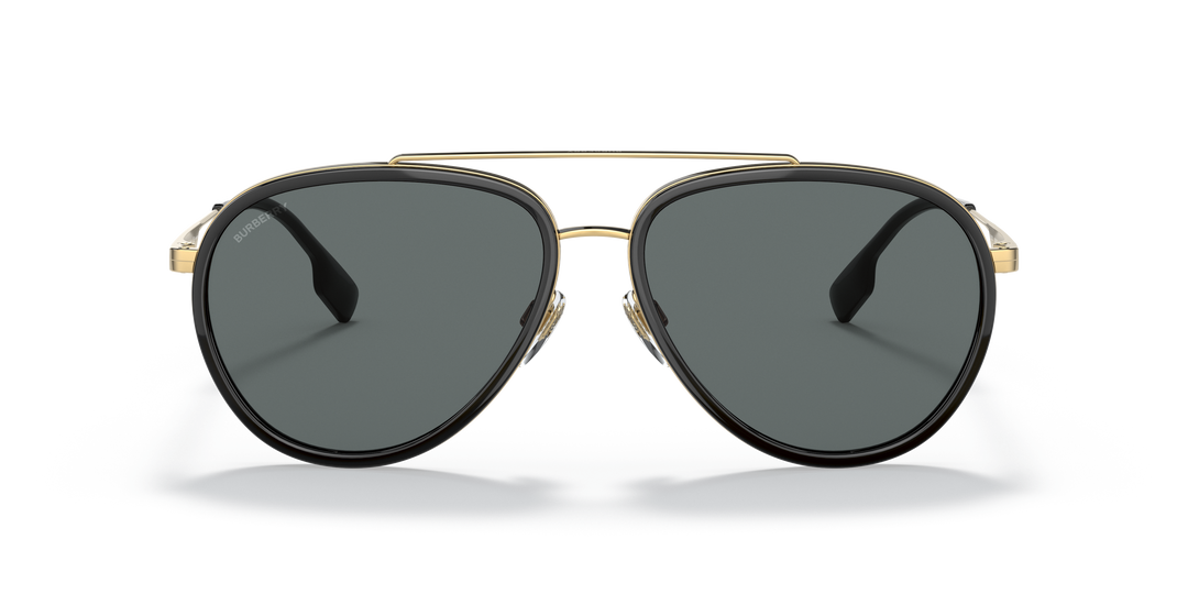 Burberry BE3125 101781 Dorado / Gris oscuro polarizado vista 5