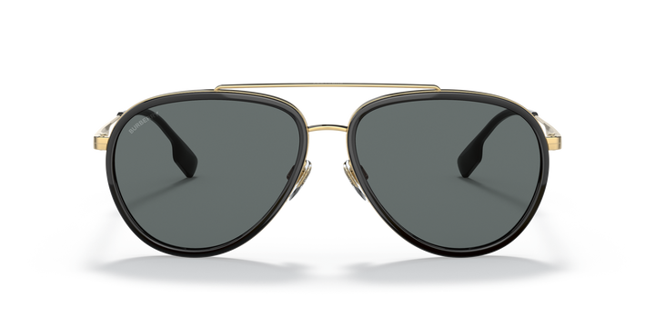 Burberry BE3125 101781 Dorado / Gris oscuro polarizado vista 5