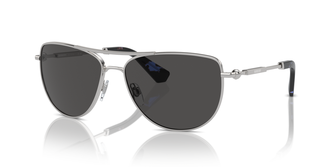 Burberry BE3149 100587 Plateado / Gris oscuro vista 2