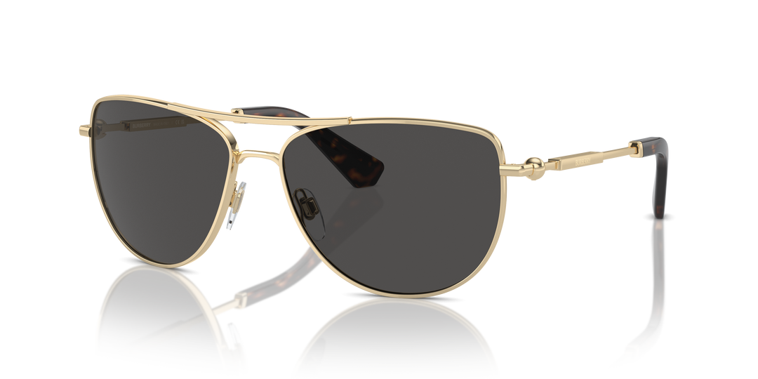Burberry BE3149 110987 Dorado claro / Gris oscuro vista 2