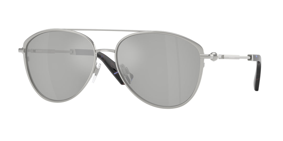 Burberry BE3157 10058V Transparente y Plateado espejado vista 1