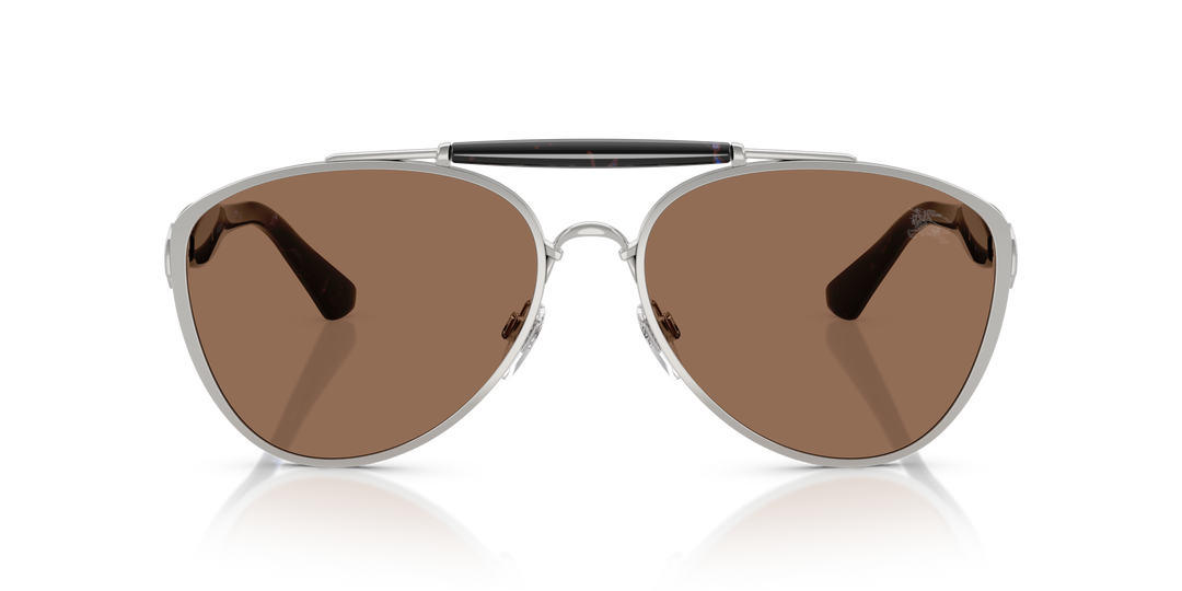 Burberry BE3160 100573 Plateado / Marrón oscuro vista 5