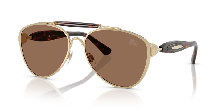 Burberry BE3160 110973 Dorado claro / Marrón oscuro vista 2