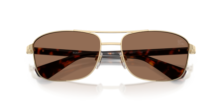 Burberry BE3163 110973 Dorado claro / Marrón oscuro vista 6