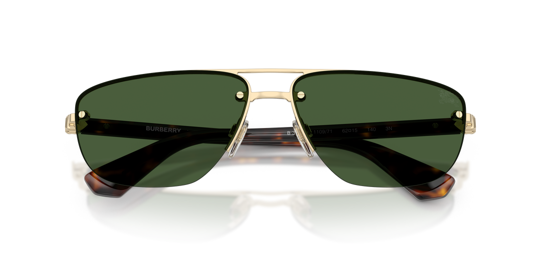 Burberry BE3164 110971 Dorado claro / Verde oscuro vista 6