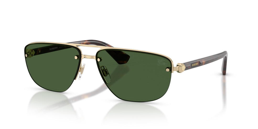 Burberry BE3164 110971 Dorado claro / Verde oscuro vista 2