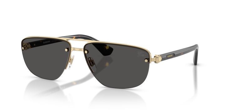 Burberry BE3164 110987 Dorado claro / Gris oscuro vista 2