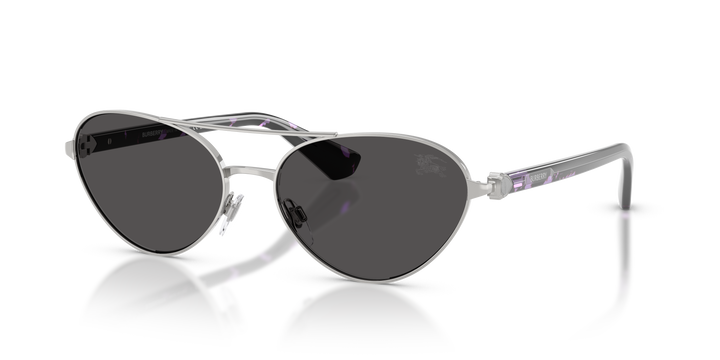 Burberry BE3165 100587 Plateado / Gris oscuro vista 2