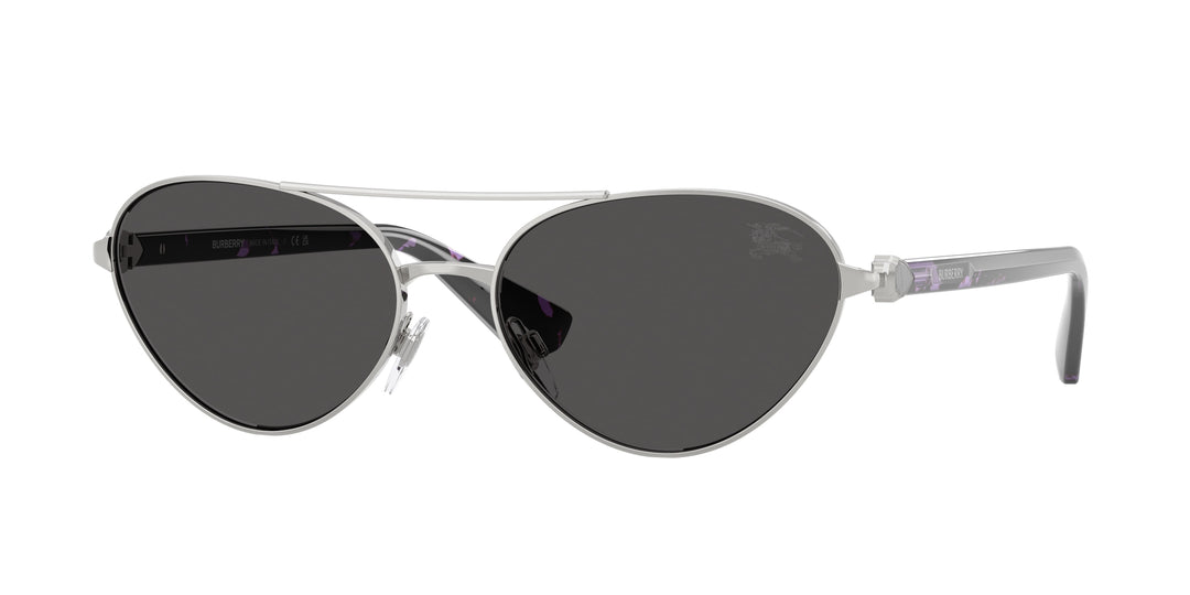 Burberry BE3165 100587 Plateado / Gris oscuro vista 1