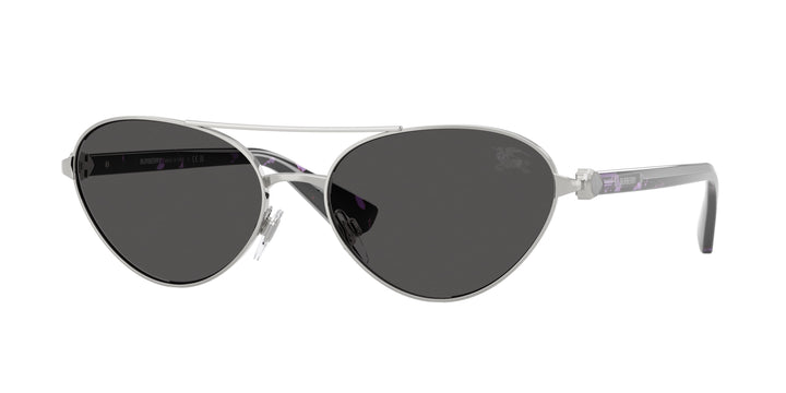 Burberry BE3165 100587 Plateado / Gris oscuro vista 1