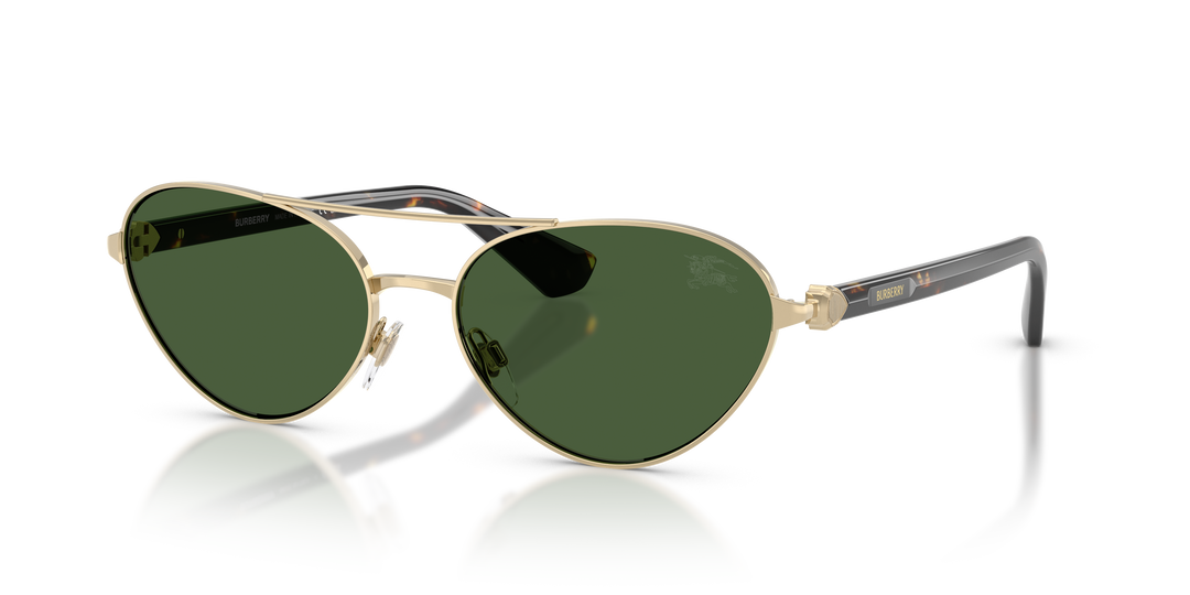 Burberry BE3165 110971 Dorado claro / Verde oscuro vista 2