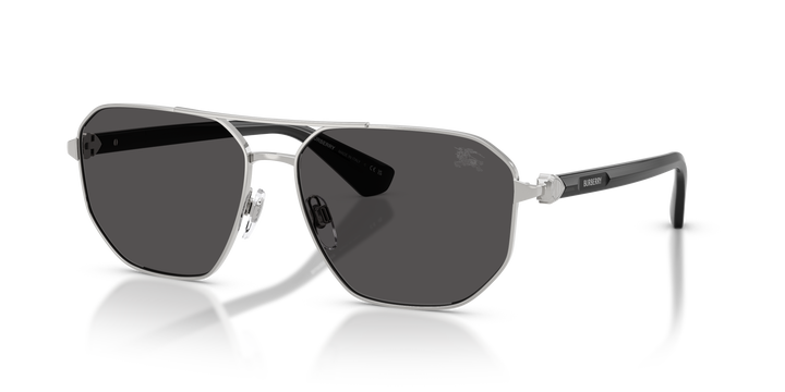 Burberry BE3166 100587 Plateado / Gris oscuro vista 2