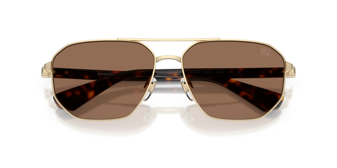 Burberry BE3166 110973 Dorado claro / Marrón oscuro vista 6