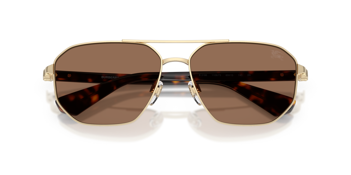Burberry BE3166 110973 Dorado claro / Marrón oscuro vista 6