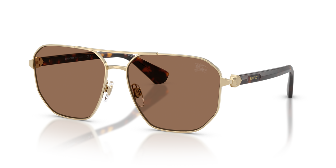 Burberry BE3166 110973 Dorado claro / Marrón oscuro vista 2