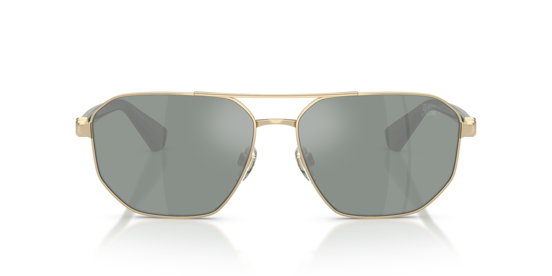 Burberry BE3166 110982 Dorado claro / Verde Petróleo Espejo Plateado vista 5