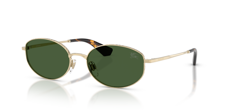 Burberry BE3169 110971 Dorado claro / Verde oscuro vista 2