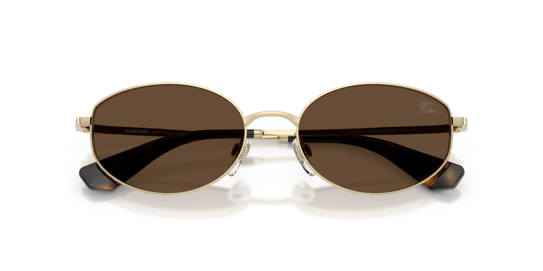 Burberry BE3169 110973 Dorado claro / Marrón oscuro vista 6