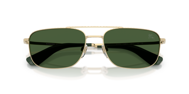 Burberry BE3170 110971 Dorado claro / Verde oscuro vista 6