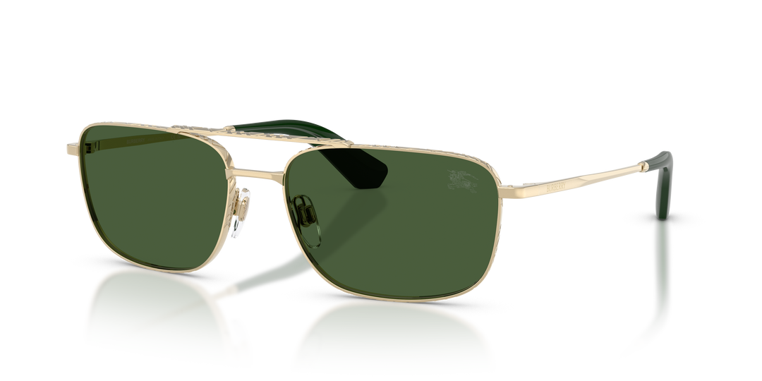 Burberry BE3170 110971 Dorado claro / Verde oscuro vista 2