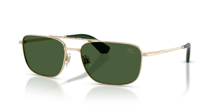 Burberry BE3170 110971 Dorado claro / Verde oscuro vista 2