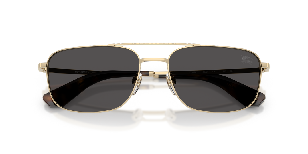 Burberry BE3170 110987 Dorado claro / Gris oscuro vista 6