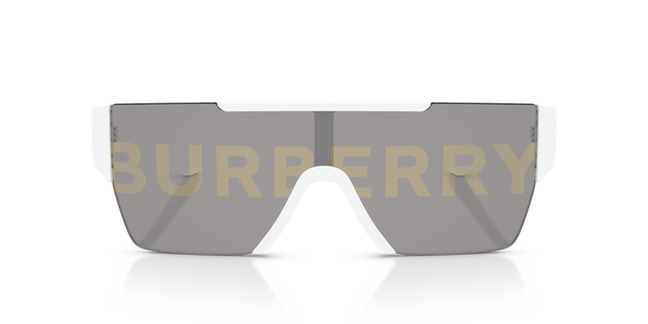 Burberry BE4291 3007/H Blanco / Gris Espejo Plateado Burberry/Dorado vista 5