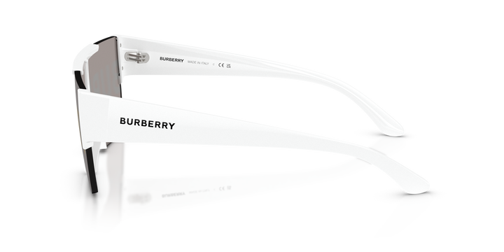 Burberry BE4291 3007/H Blanco / Gris Espejo Plateado Burberry/Dorado vista 3