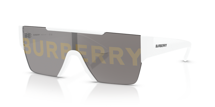 Burberry BE4291 3007/H Blanco / Gris Espejo Plateado Burberry/Dorado vista 2