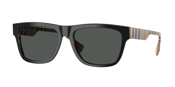 Burberry BE4293 380687 Negro Sobre Cuadriculado Vintage / Gris vista 1