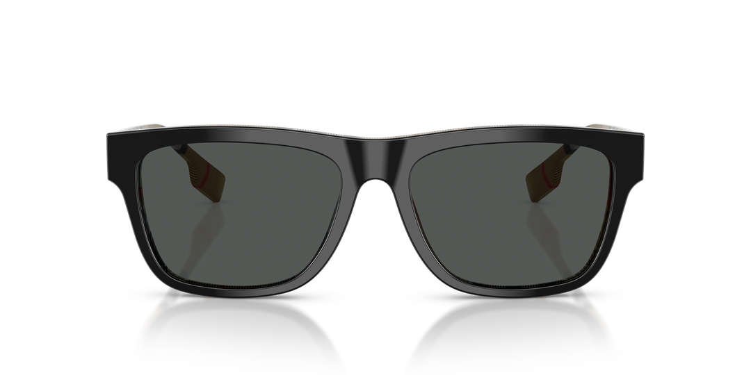 Burberry BE4293 380687 Negro Sobre Cuadriculado Vintage / Gris vista 5
