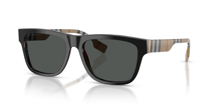 Burberry BE4293 380687 Negro Sobre Cuadriculado Vintage / Gris vista 2