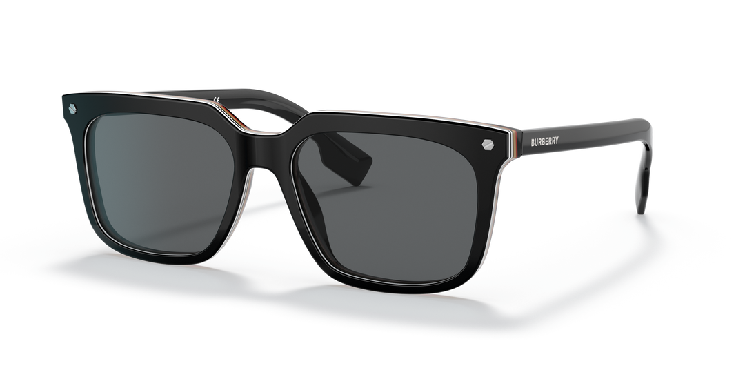 Burberry BE4337 379887 Negro / Gris oscuro vista 2