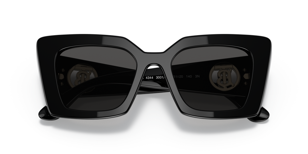 Burberry BE4344 300187 Negro / Gris oscuro vista 6