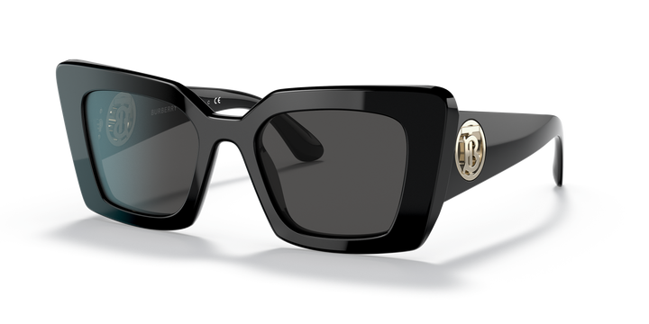 Burberry BE4344 300187 Negro / Gris oscuro vista 2