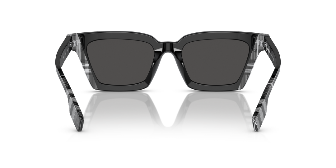 Burberry BE4392U 405187 Negro/Cuadriculado Blanco y Negro / Gris oscuro vista 4