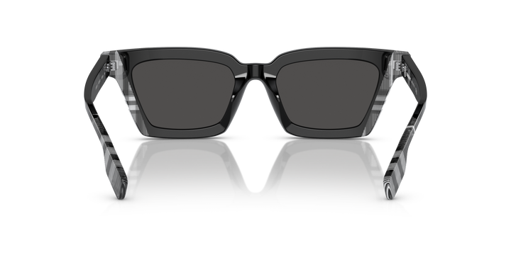 Burberry BE4392U 405187 Negro/Cuadriculado Blanco y Negro / Gris oscuro vista 4