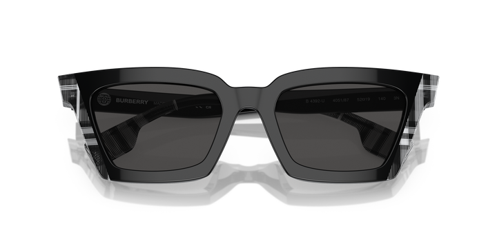 Burberry BE4392U 405187 Negro/Cuadriculado Blanco y Negro / Gris oscuro vista 6
