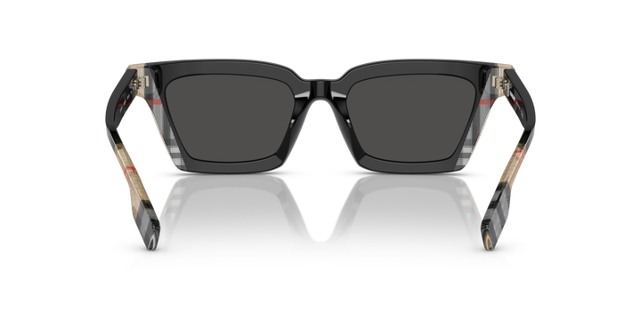Burberry BE4392U 405587 Negro/Cuadriculado Vintage / Gris oscuro vista 4