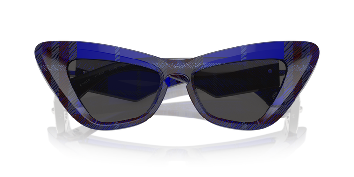 Burberry BE4421U 411487 Azul De Cuadros / Gris oscuro vista 6