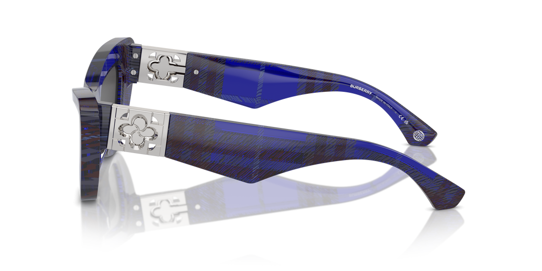 Burberry BE4421U 411487 Azul De Cuadros / Gris oscuro vista 3