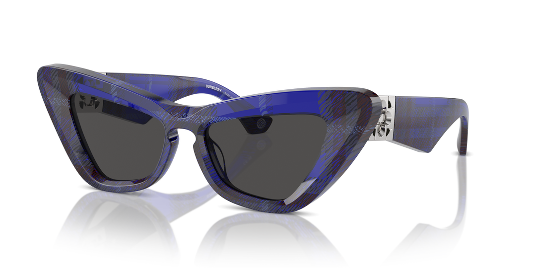Burberry BE4421U 411487 Azul De Cuadros / Gris oscuro vista 2