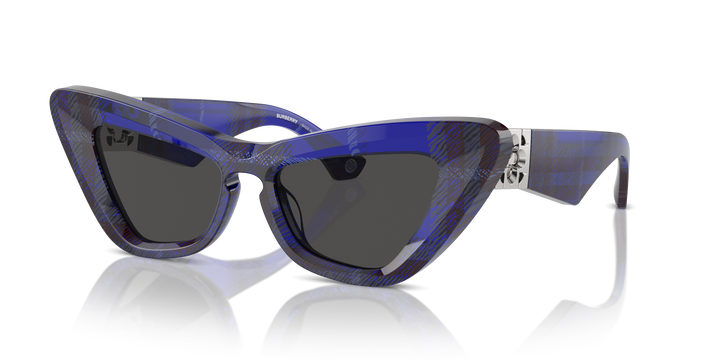 Burberry BE4421U 411487 Azul De Cuadros / Gris oscuro vista 2